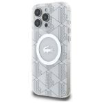 Carcasa Lacoste IML Blend Monogram cu MagSafe compatibila cu iPhone 16 Pro Max, Gri 3 - lerato.ro