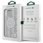 Carcasa Lacoste IML Blend Monogram cu MagSafe compatibila cu iPhone 16 Pro Max, Gri 9 - lerato.ro