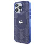 Carcasa Lacoste IML Blend Monogram cu MagSafe compatibila cu iPhone 16 Pro Max, Navy Blue 3 - lerato.ro