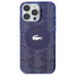 Carcasa Lacoste IML Blend Monogram cu MagSafe compatibila cu iPhone 16 Pro Max, Navy Blue 2 - lerato.ro