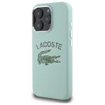 Carcasa Lacoste Silicone Cracked Logo cu MagSafe compatibila cu iPhone 16 Pro Max, Mint 3 - lerato.ro