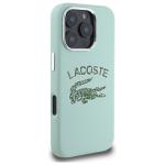 Carcasa Lacoste Silicone Cracked Logo cu MagSafe compatibila cu iPhone 16 Pro Max, Mint 5 - lerato.ro