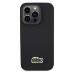 Carcasa Lacoste Iconic Petit Pique Woven Logo cu MagSafe compatibila cu iPhone 15 Pro, Negru 2 - lerato.ro