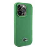 Carcasa Lacoste Iconic Petit Pique cu MagSafe compatibila cu iPhone 15 Pro, Verde 5 - lerato.ro