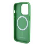 Carcasa Lacoste Iconic Petit Pique cu MagSafe compatibila cu iPhone 15 Pro, Verde 8 - lerato.ro