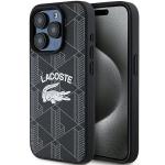 Carcasa Lacoste Monogram Vintage Logo cu MagSafe compatibila cu iPhone 15 Pro, Negru 4 - lerato.ro
