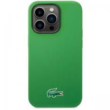 Carcasa Lacoste Silicone Croc Logo cu MagSafe compatibila cu iPhone 15 Pro, Verde
