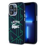 Carcasa Lacoste Silicone Monogram Vintage Logo cu MagSafe compatibila cu iPhone 15 Pro, Navy Blue 4 - lerato.ro