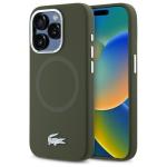 Carcasa Lacoste Silicone Croco Logo cu MagSafe compatibila cu iPhone 15 Pro, Khaki 4 - lerato.ro