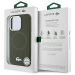 Carcasa Lacoste Silicone Croco Logo cu MagSafe compatibila cu iPhone 15 Pro, Khaki 9 - lerato.ro