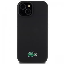 Carcasa Lacoste Silicone Croc Logo cu MagSafe compatibila cu iPhone 15 / 14 / 13, Negru