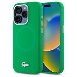Carcasa Lacoste Silicone Croco Logo cu MagSafe compatibila cu iPhone 15 Pro, Verde 4 - lerato.ro