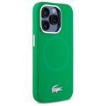 Carcasa Lacoste Silicone Croco Logo cu MagSafe compatibila cu iPhone 15 Pro, Verde 5 - lerato.ro
