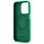 Carcasa Lacoste Silicone Croco Logo cu MagSafe compatibila cu iPhone 15 Pro, Verde 8 - lerato.ro