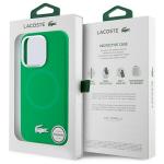 Carcasa Lacoste Silicone Croco Logo cu MagSafe compatibila cu iPhone 15 Pro, Verde 9 - lerato.ro