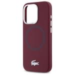 Carcasa Lacoste Silicone Croco Logo cu MagSafe compatibila cu iPhone 15 Pro, Bordeaux 7 - lerato.ro