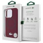 Carcasa Lacoste Silicone Croco Logo cu MagSafe compatibila cu iPhone 15 Pro, Bordeaux 9 - lerato.ro