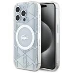 Carcasa Lacoste IML Blend Monogram cu MagSafe compatibila cu iPhone 15 Pro, Alb 4 - lerato.ro