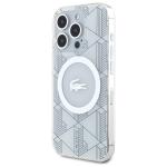 Carcasa Lacoste IML Blend Monogram cu MagSafe compatibila cu iPhone 15 Pro, Alb 3 - lerato.ro