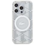 Carcasa Lacoste IML Blend Monogram cu MagSafe compatibila cu iPhone 15 Pro, Alb 2 - lerato.ro