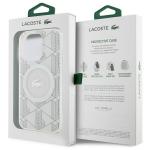 Carcasa Lacoste IML Blend Monogram cu MagSafe compatibila cu iPhone 15 Pro, Alb 9 - lerato.ro