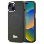 Carcasa Lacoste Silicone Croco Logo cu MagSafe compatibila cu iPhone 15 / 14 / 13, Khaki 4 - lerato.ro