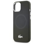 Carcasa Lacoste Silicone Croco Logo cu MagSafe compatibila cu iPhone 15 / 14 / 13, Khaki 7 - lerato.ro