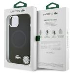Carcasa Lacoste Silicone Croco Logo cu MagSafe compatibila cu iPhone 15 / 14 / 13, Khaki 9 - lerato.ro