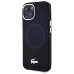 Carcasa Lacoste Silicone Croco Logo cu MagSafe compatibila cu iPhone 15 / 14 / 13, Negru 3 - lerato.ro