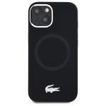 Carcasa Lacoste Silicone Croco Logo cu MagSafe compatibila cu iPhone 15 / 14 / 13, Negru 2 - lerato.ro