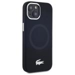 Carcasa Lacoste Silicone Croco Logo cu MagSafe compatibila cu iPhone 15 / 14 / 13, Negru 5 - lerato.ro