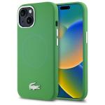 Carcasa Lacoste Silicone Croco Logo cu MagSafe compatibila cu iPhone 15 / 14 / 13, Verde 4 - lerato.ro
