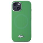Carcasa Lacoste Silicone Croco Logo cu MagSafe compatibila cu iPhone 15 / 14 / 13, Verde 2 - lerato.ro