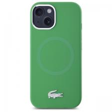 Carcasa Lacoste Silicone Croco Logo cu MagSafe compatibila cu iPhone 15 / 14 / 13, Verde