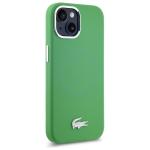Carcasa Lacoste Silicone Croco Logo cu MagSafe compatibila cu iPhone 15 / 14 / 13, Verde 5 - lerato.ro