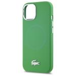 Carcasa Lacoste Silicone Croco Logo cu MagSafe compatibila cu iPhone 15 / 14 / 13, Verde 7 - lerato.ro