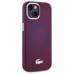 Carcasa Lacoste Silicone Croco Logo cu MagSafe compatibila cu iPhone 15 / 14 / 13, Mov 5 - lerato.ro