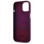 Carcasa Lacoste Silicone Croco Logo cu MagSafe compatibila cu iPhone 15 / 14 / 13, Mov 8 - lerato.ro