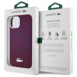 Carcasa Lacoste Silicone Croco Logo cu MagSafe compatibila cu iPhone 15 / 14 / 13, Mov 9 - lerato.ro