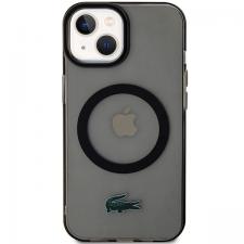 Carcasa Lacoste Transparent Design cu MagSafe compatibila cu iPhone 15 / 14 / 13, Negru