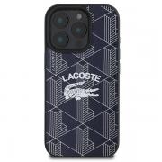 Carcasa Lacoste Monogram Vintage Logo cu MagSafe compatibila cu iPhone 16 Pro, Navy Blue