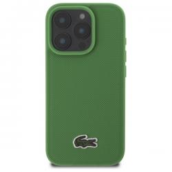 Carcasa Lacoste Iconic Petit Pique cu MagSafe compatibila cu iPhone 16 Pro, Verde