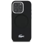 Carcasa Lacoste Silicone Croco Logo cu MagSafe compatibila cu iPhone 16 Pro, Negru 2 - lerato.ro