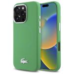 Carcasa Lacoste Silicone Croco Logo cu MagSafe compatibila cu iPhone 16 Pro, Verde 4 - lerato.ro