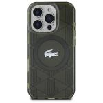 Carcasa Lacoste IML Blend Monogram cu MagSafe compatibila cu iPhone 16 Pro, Khaki 2 - lerato.ro