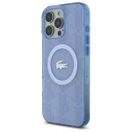 Carcasa Lacoste IML Blend Monogram cu MagSafe compatibila cu iPhone 16 Pro, Albastru 3 - lerato.ro