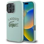 Carcasa Lacoste Silicone Cracked Logo cu MagSafe compatibila cu iPhone 16 Pro, Mint 4 - lerato.ro