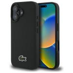 Carcasa Lacoste Iconic Petit Pique cu MagSafe compatibila cu iPhone 16 Plus, Negru 4 - lerato.ro