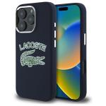 Carcasa Lacoste Silicone Cracked Logo cu MagSafe compatibila cu iPhone 16 Pro, Navy Blue 4 - lerato.ro