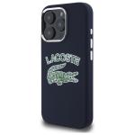 Carcasa Lacoste Silicone Cracked Logo cu MagSafe compatibila cu iPhone 16 Pro, Navy Blue 3 - lerato.ro